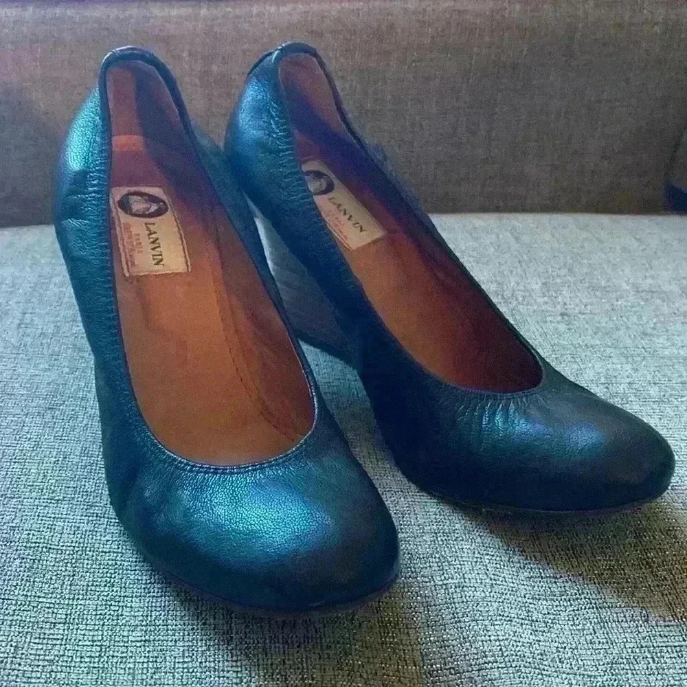 Vintage Lanvin Leather Pumps Sz 35